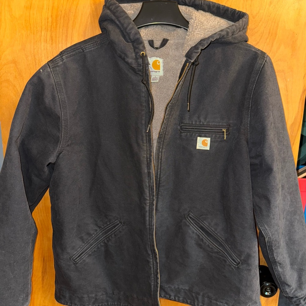 Carhartt Black Hooded Coat